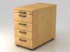 Hammerbacher Standcontainer 80 cm 4 Schubaden Schloss SG Buche
