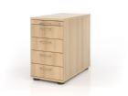 Hammerbacher Standcontainer SC50 80 cm 4 Schubaden Schloss BS Eiche