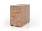 Hammerbacher Standcontainer Schloss BS Nussbaum 80 cm 4 Schubaden