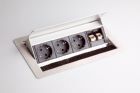 Hammerbacher Steckdosenleiste 3 x VDE Steckdose 2 x RJ45 mit Fräsung