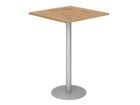 Hammerbacher Stehtisch 80 x 80 cm Asteiche / Silber
