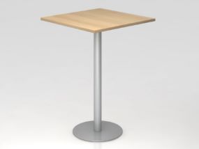 Hammerbacher Stehtisch 80 x 80 cm Eiche / Sil...