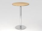 Hammerbacher Stehtisch STH08 80 cm rund Eiche / Chrom Platte 50 cm Durchmesser