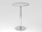 Hammerbacher Stehtisch 80 cm rund Grau / Chrom Platte 50 cm Durchmesser