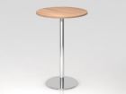 Hammerbacher Stehtisch STH08 80 cm rund Nussbaum / Chrom Höhe 111 cm