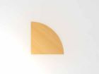 Hammerbacher Verkettungswinkel mit Konsole ABS-Kante 80 x 80 cm Buche Graphit