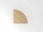 Hammerbacher Verkettungswinkel Viertelkreis Konsole 80 x 80 cm Eicheplatte 25 mm