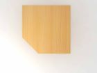 Hammerbacher Verkettungsplatte 25 mm trapezförmig Konsole Buche Weiß 120 x 120 cm