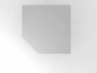 Hammerbacher Verkettungspeller trapezförmig Konsole Grau Silber 2 mm ABS-Kante 120 x 120 cm