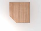 Hammerbacher Verkettungsplatte XBT12 trapezförmig Konsole Nussbaum Graph 120 x 120 cm