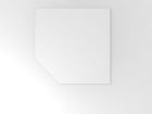 Hammerbacher Verkettungsplatte 25 mm trapezförmig Weiß Graph 120 x 120 cm