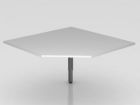 Hammerbacher Verkettungsplatte RT12 120 x 120 cm trapezförmige eckig Grau Graphit
