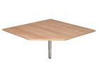 Hammerbacher Verkettungsplatte RT12 trapezform eckig 120 x 120 cm Nussbaum / Silber