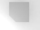 Hammerbacher Verkettungsplatte HT12 Grau Silber 120 x 120 cm ABS-Kante