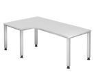 Hammerbacher Winkeltisch 4 Fuß eckig 200 x 120 cm 90 Grad Weiß
