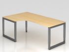 Hammerbacher Winkelschreibtisch RS82 O-Fuß eckig 200 x 120 cm Ahorn höheneinstellbar