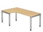 Hammerbacher Winkeltisch U-Fuß eckig 200 x 120cm 90 Grad Ahorn