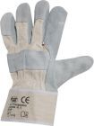 Strong Hand Handschuh Kernspaltleder weiße Stulpe Gr. 10
