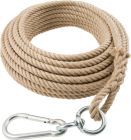 Braun Handaufzugseil 20 mm mit Karabiner 20 m lang