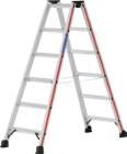 Hymer Stufenstehleiter beidseitig 2 x 5 Stufen Arbeitshöhe 2,15 Meter