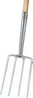Idealspaten Spatengabel Edelstahl 4 Zinken mit T-Stiel 85 cm