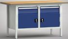 KLW Kastenwerkbank 1500 x 700 x 840 mm 2 Flügeltüren 2 Schubladen