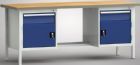 KLW Kombiwerkbank 2000 x 700 x 840 mm 2 Flügeltüren 2 Schubladen