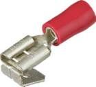 Knipex Flachsteckhülsen rot isoliert mit Abzweig 0,5 bis 1,0 mm2 Pack mit 100 Stück