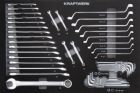 Kraftwerk Ring Maulschlüssel/ Doppe Ringschlüssel und Winkelschraubendreher 46 teilig