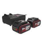 Kress KAD21 Combopack Akku 2 x 20 V / 4.0 Ah + Ladegerät 6A color box