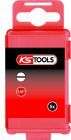 KS Tools 1/4 Zoll Bit Schlitz Länge 75mm Klingenbreite 3,5mm 5er Pack