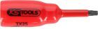 KS Tools 3/8 Zoll Bit-Stecknuss mit Schutzisolierung für Torx-Schrauben T30 kurz