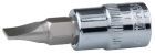 KS Tools 1/4 Zoll CHROMEplus Bit-Stecknuss Klingenbreite Schlitz 6,5 mm