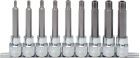 KS Tools 1/2 Zoll CHROMEplus RIBE-Bit-Stecknuss-Satz lang 9 Teile M5-M14