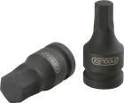 KS Tools 3/8 Zoll Kraft-Bit-Stecknuss für Innensechskant-Schrauben kurz 4 mm