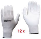 KS Tools Mikro-Feinstrickhandschuhe-weiß 12 Paar Größe 7