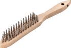 Lessmann Handdrahtbürste V4A glatt 4-reihig 0,3 mm