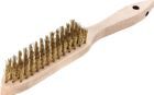Lessmann Handdrahtbürste Messing gewellt 0,35 mm 5-reihig