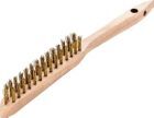 Lessmann Handdrahtbürste Messing gewellt 0,35 mm 2 reihig