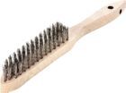 Lessmann Handdrahtbürste rostfrei gewellt 0,35 mm 4-reihig