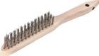 Lessmann Handdrahtbürste rostfrei gewellt 0,35 mm 3-reihig