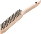 Lessmann Drahthandbürste rostfrei gewellt 0,35 mm 2-reihig V2A