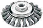 Lessmann Kegelbürste Stahldraht 115 x 12 mm gezopft 0,5 mm