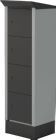 Lista E-Bike-Ladestation Kassierschloss Safe-O-Mat 600 x 500 x 2095/2000 mm RAL 7035