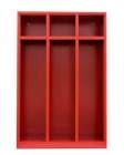 Lüllmann Feuerwehrschrank 3 Abteile 1800 x 1185 x 500 mm RAL 3000 Feuerrot