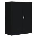 Lüllmann Flügeltürenschrank mit 2 Fachnäden 1000 x 800 x 383 mm in tief schwarz