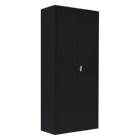 Lüllmann Flügeltürenschrank mit 4 Fachböden 1800 x 800 x 383 mm in tief schwarz