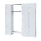 Lüllmann Garderobe 1 Abteil links 2 Abteile rechts je 5 Fächer 1800 x 1915 x 500 mm