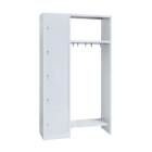 Lüllmann Garderobe 1 Abteil links 5 Fächer 1800 x 1115 x 500 mm in lichtgrau