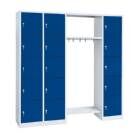 Lüllmann Garderobe 2 Abteile links 1 Abteil rechts je 5 Fächer 1800 x 1915 x 500 mm